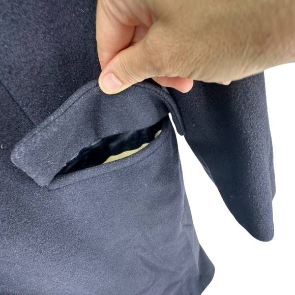 Neiman Marcus vintage heavy lined 46” chest Navy Cashmere Overcoat - Picture 9 of 16